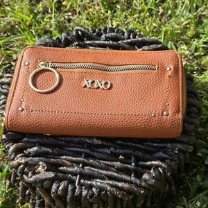 XOXO Brown Wallet with Gold Accents